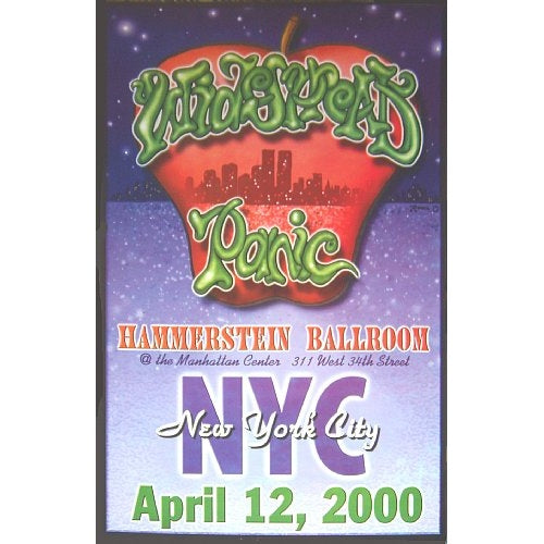 Widespread Panic @ The Hammerstein Ballroom New York City 4/12/00 Official Poster