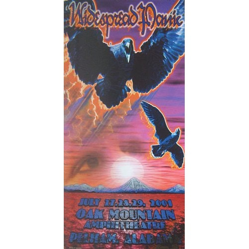 Widespread Panic @ Oak Mountain, Pelham Alabama 7/27-29- 2001 Official S/N 1st Edition Poster