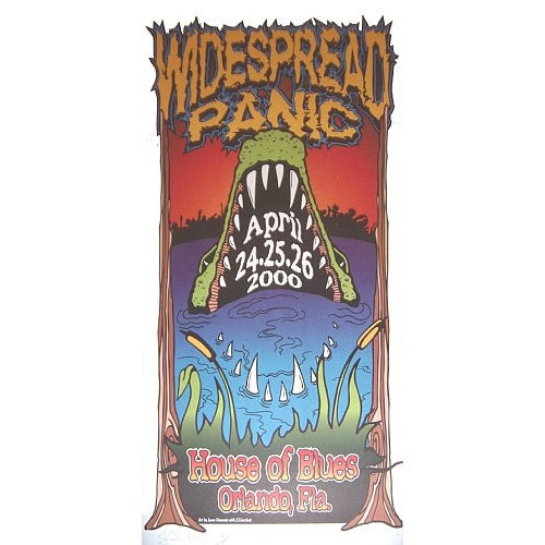 Widespread Panic @ The House of Blues Orlando 4/24-26/00 Official Limited Edition Poster S/N