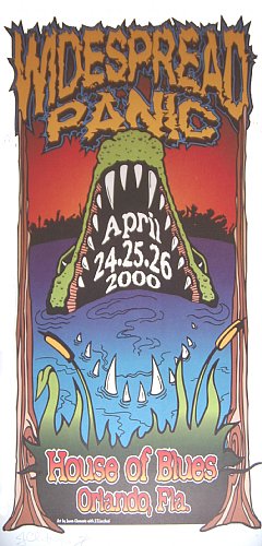 Widespread Panic @ The House of Blues Orlando 4/24-26/00 Official Limited Edition Poster S/N