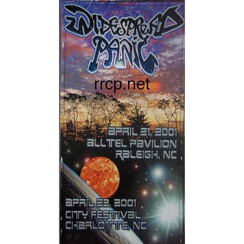 Widespread Panic Raleigh, Charlotte North Carolina 4/21/01 Limited Edition Poster
