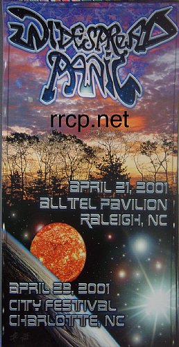 Widespread Panic Raleigh, Charlotte North Carolina 4/21/01 Limited Edition Poster