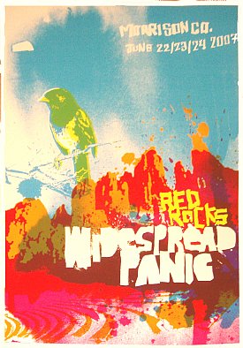 Widespread Panic Red Rocks 2007 Official Concert Poster S/N 1st Edition