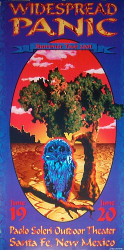 Widespread Panic Santa Fe New Mexico 6/19-20/ 2001 Official Limited Edition 1st Edition Poster