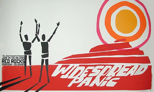 Widespread Panic Red Rocks  June 24-26th 2005 Official screen print signed & numbered edition of 500