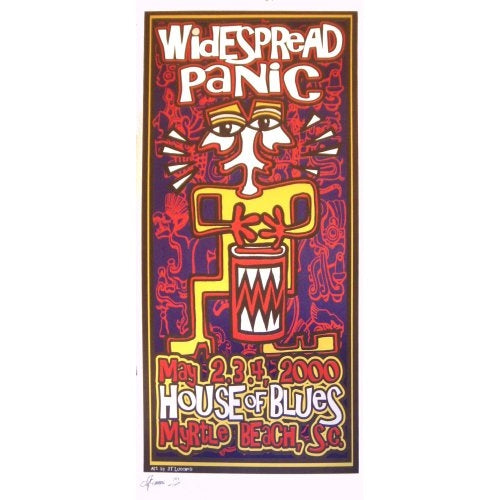 Widespread Panic Myrtle Beach South Carolina 2000 Official Concert Poster