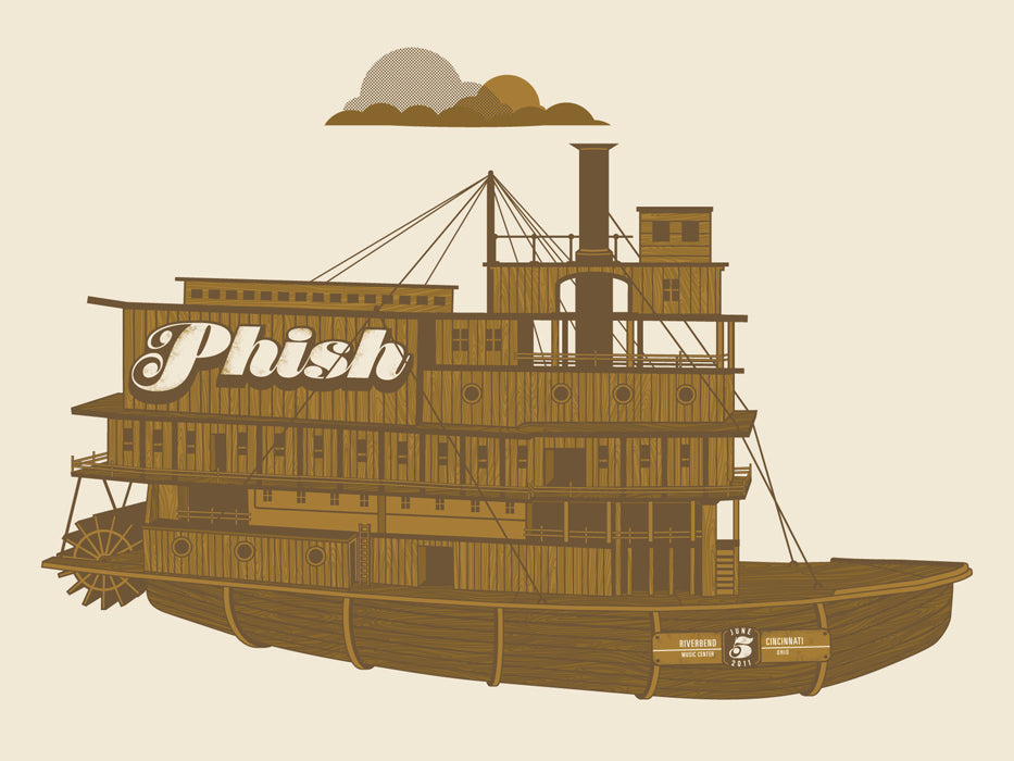 Phish Riverbend Music Center Cincinnati Ohio June 5th 2011 Official L.E. Silkscreen Poster