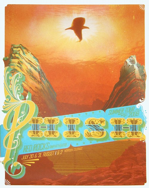 Phish @ Red Rocks 8/1/09 official print