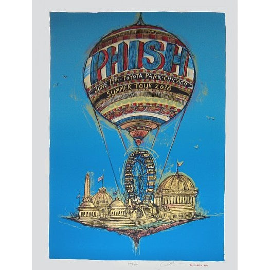 Phish @ Toyota Park Chicago IL. 6/11/10 Official 1st Edition Poster S/N edition of 1000 by Dan Grzeca