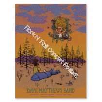 Dave Matthews Band Fiddler's Green Amphitheatre Greenwood Village Denver Colorado 8/24/19 Official Screen Print Poster
