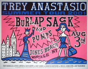 Trey Anastasio Jones Beach 8/3/01 Official Letterpress Poster L.E 